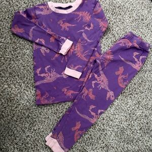 Burt's Bees Purple and Pink Dinosaur Pajama Set toddler